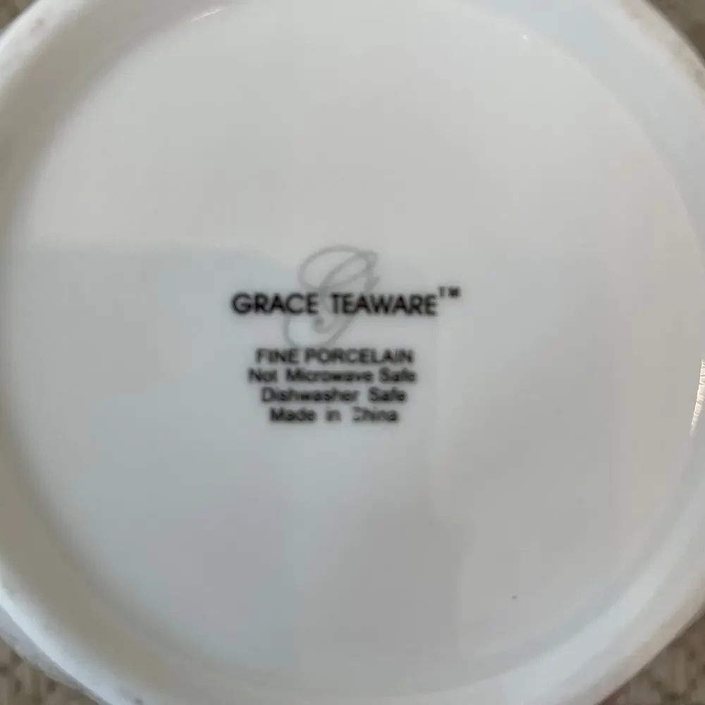 Grace Teaware Fine Porcelain Teapot Very Elegant Floral & Birds 6.5